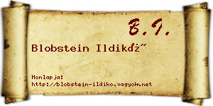 Blobstein Ildikó névjegykártya